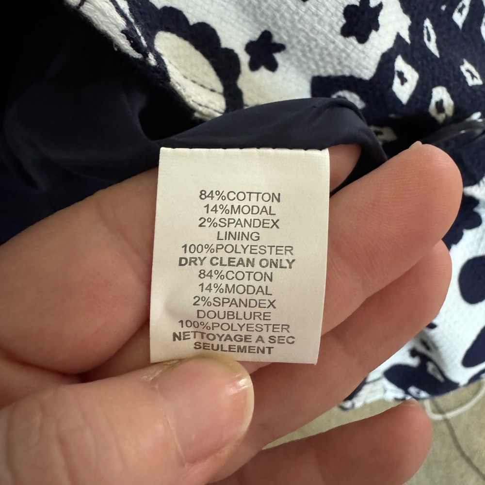 Trina Turk Navy White Floral Blazer Size 4 NWOT - Picture 7 of 9